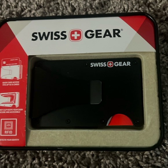 SWISSGEAR Aluminium RFID Card Holder with Money Clip - Black One Size - Picture 1 of 4
